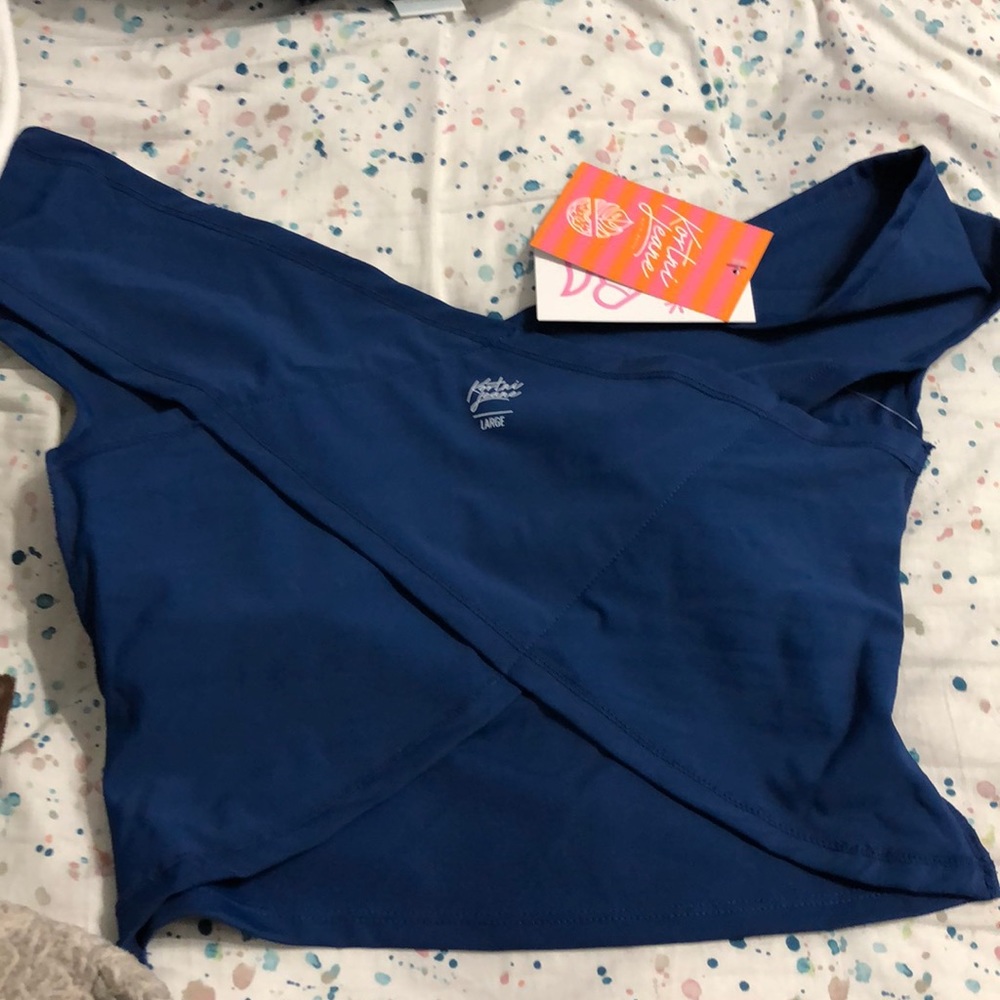 NWT Kortni Jeane off the shoulder true blue - Picture 5 of 6